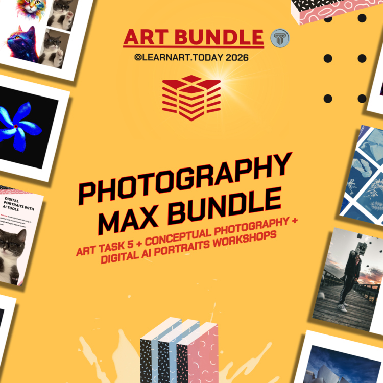 Photography MAX Art Bundle | Middle & High School | ART TASK 5 + 2 Workshops