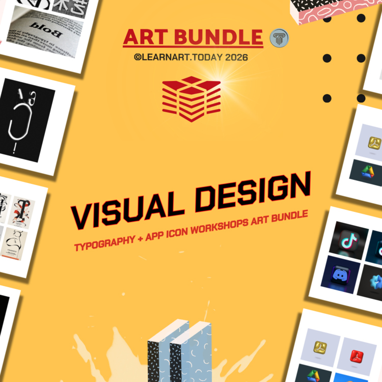 Visual Design Art Bundle | Middle & High School | Typography + App Icon Workshop