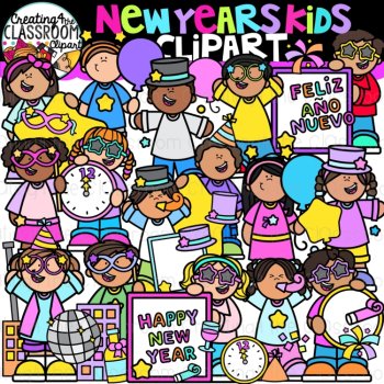 New Years Clipart Bundle | Cute New Years Clipart for activities and decor, image 4