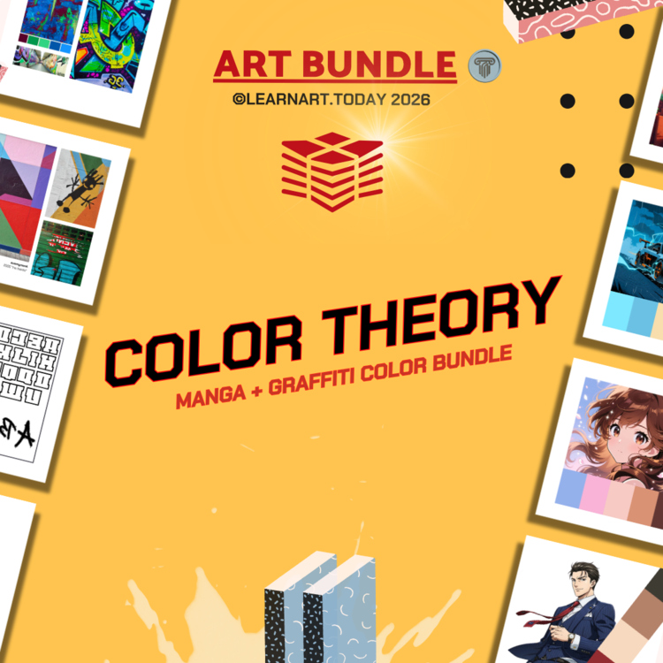 Color Theory Art Bundle | Middle & High School | Manga + Graffiti Art Workshops