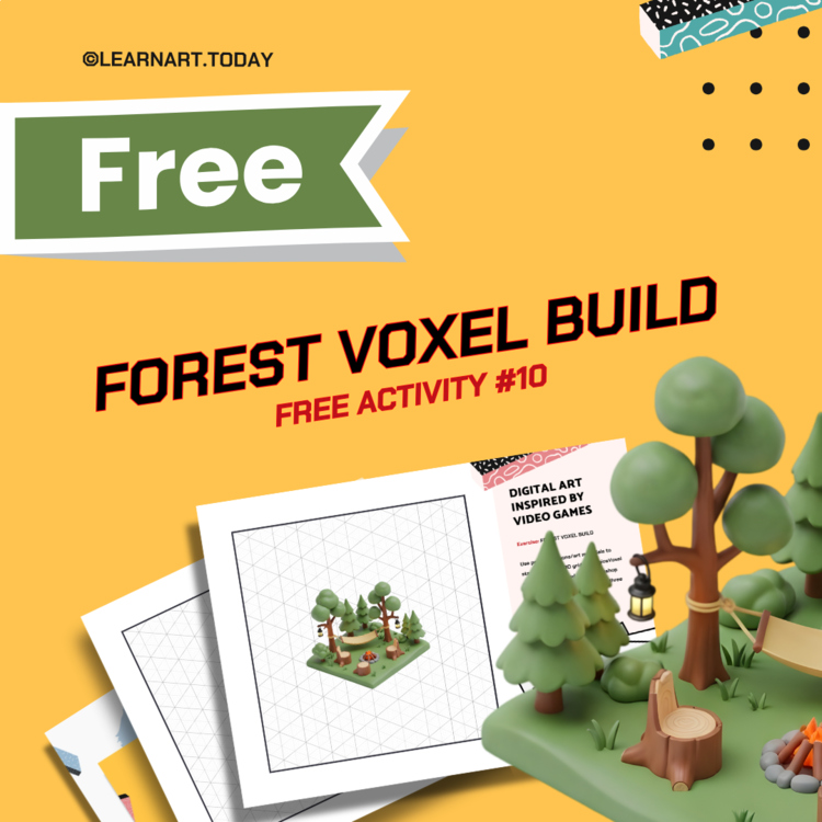 FREE | Forest Voxel Build Worksheet | Middle & High School