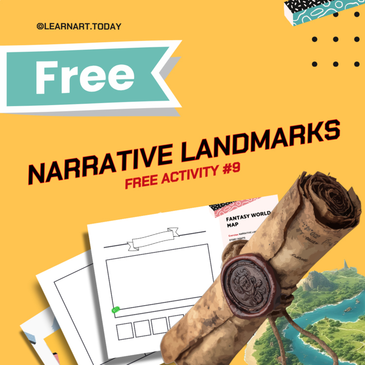 FREE | Narrative Landmarks Fantasy Map Worksheet | Middle & High School