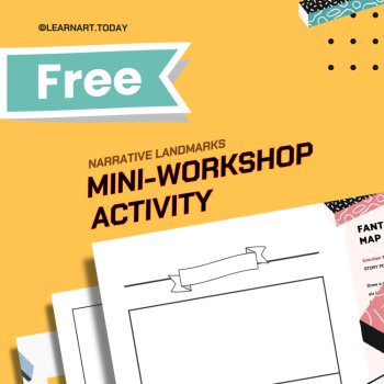 FREE | Narrative Landmarks Fantasy Map Worksheet | Middle & High School, image 2