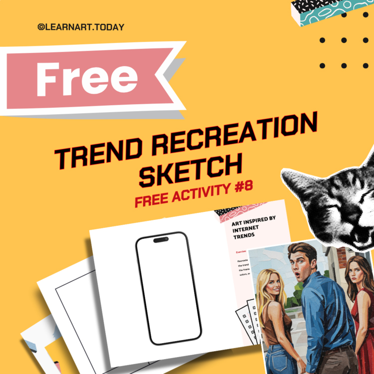 FREE | Trend Recreation Sketch Worksheet | Middle & High School