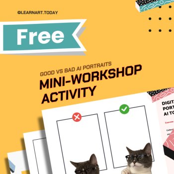 FREE | Good vs Bad AI Portraits Worksheet | Middle & High School, image 2