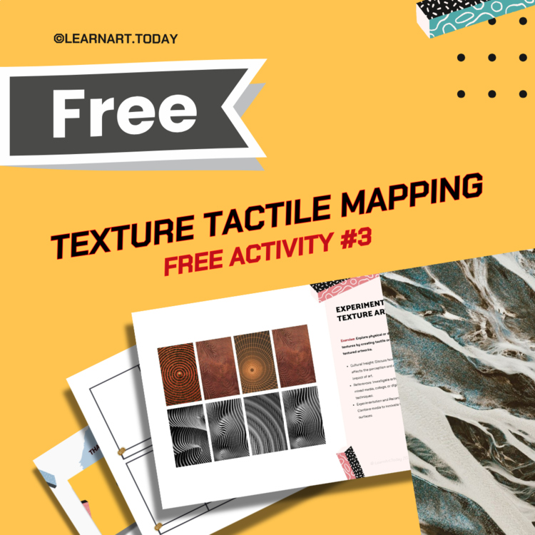 FREE | Texture Art Worksheet | Middle & High School | Tactile Mapping