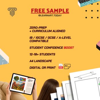 FREE | Visual Art Practice Sheets | Middle & High School | Starter 10 Pages, image 4