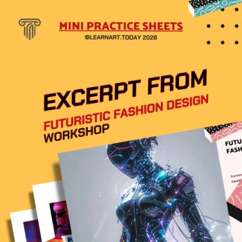 Futuristic Fashion Worksheets | Middle & High School | Silhouettes 3 Exercises, image 3