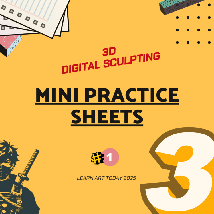3D Digital Sculpting Worksheets | Middle & High School | Form Volume 3 Exercises