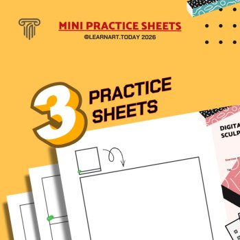 3D Digital Sculpting Worksheets | Middle & High School | Form Volume 3 Exercises, image 2