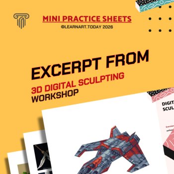 3D Digital Sculpting Worksheets | Middle & High School | Form Volume 3 Exercises, image 3