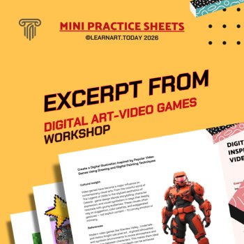 Video Games Digital Art Worksheets | Middle & High School | 3 Exercises, image 3