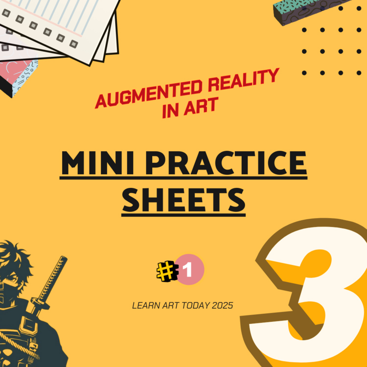Augmented Reality Art Worksheets | Middle & High School | 3 Exercises