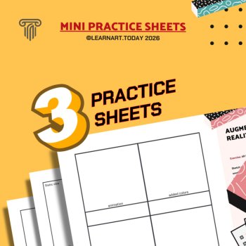 Augmented Reality Art Worksheets | Middle & High School | 3 Exercises, image 2
