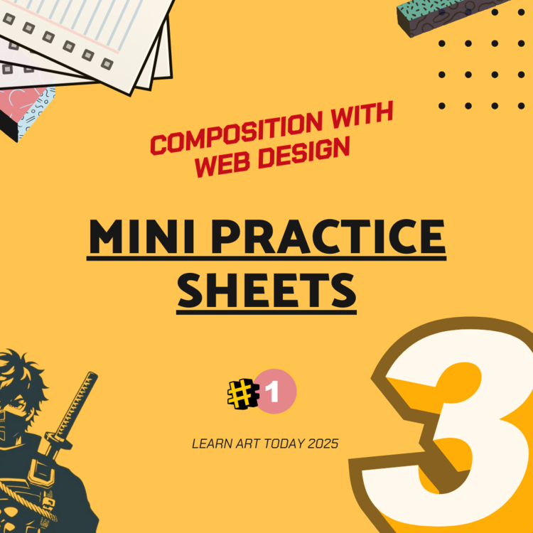 Web Design Composition Worksheets | Middle & High School | 3 Exercises