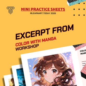 Manga Color Theory Worksheets | Middle & High School | Palettes 3 Exercises, image 3