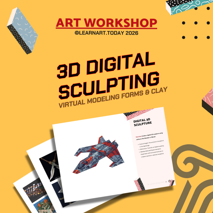 3D Digital Sculpting Art Workshop | Middle & High School | Form & Volume