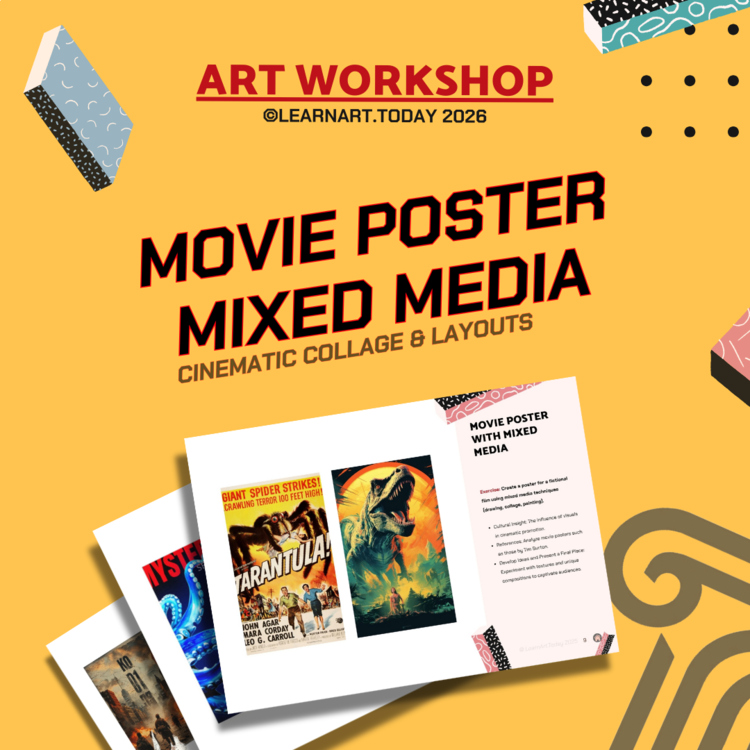 Movie Poster Mixed Media Art Workshop | Middle & High School | Media