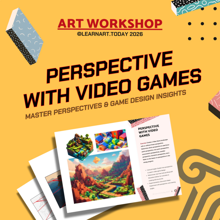 Video Games Perspective Art Workshop | Middle & High School | 3D Layout