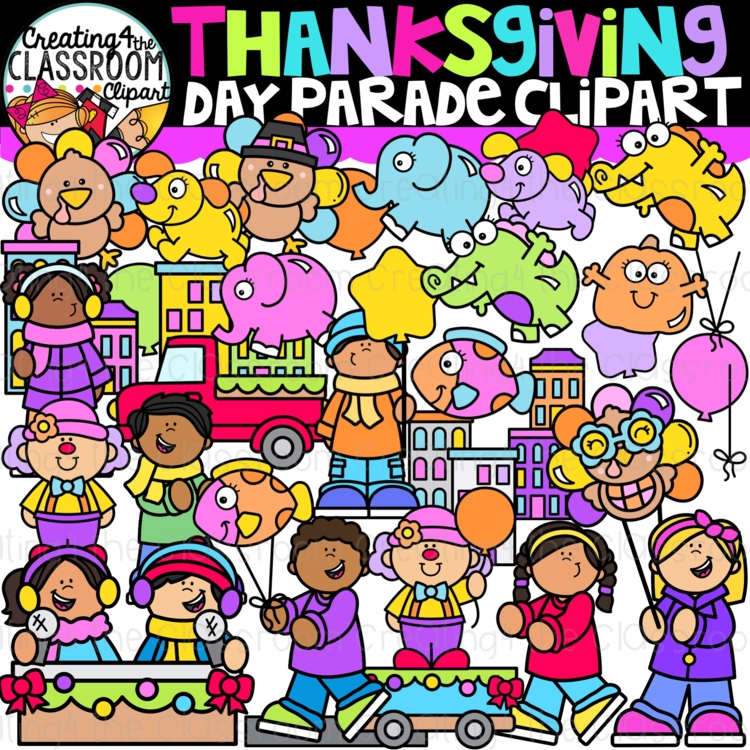 Thanksgiving Day Parade Clipart | Holiday Parade Clipart