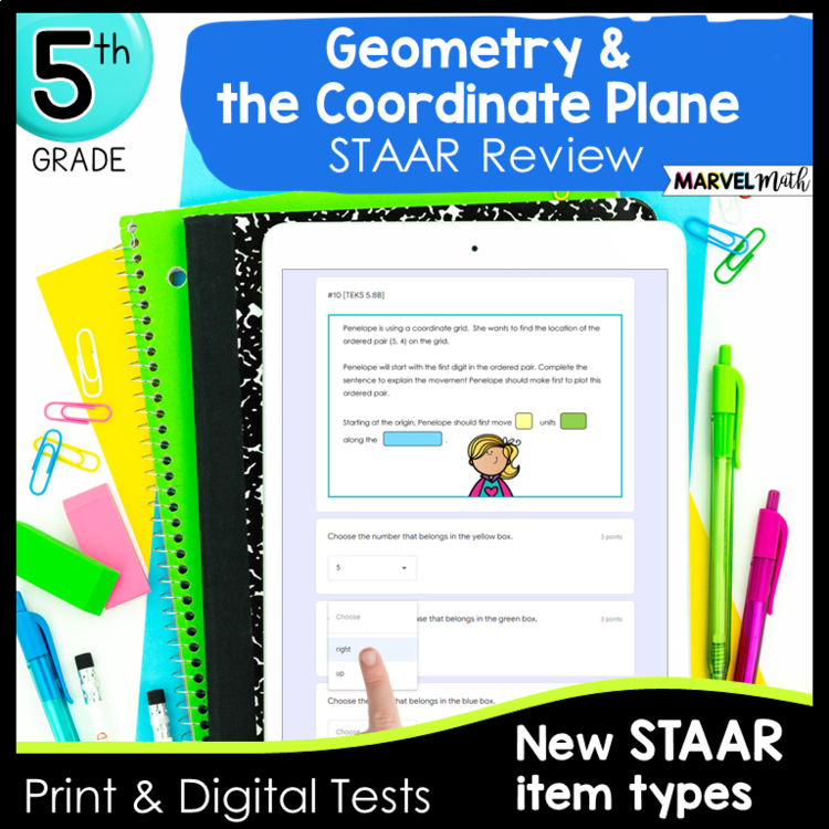 5th STAAR Math Review Geometry and Graphing on the Coordinate Plane