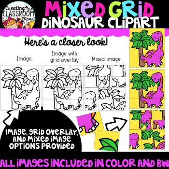 Dinosaur Puzzle Clipart: Mystery Picture Clipart, image 4