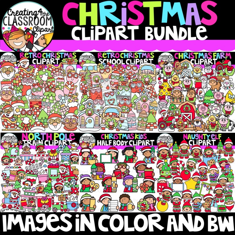 **New- Christmas Clipart Bundle {Cute Christmas Clipart}
