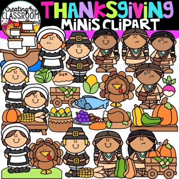 Thanksgiving Clipart Bundle {Cute Thanksgiving Clipart}, image 2