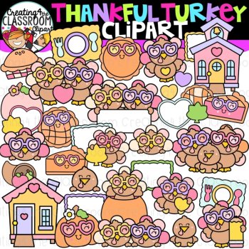 Thanksgiving Clipart Bundle {Cute Thanksgiving Clipart}, image 3