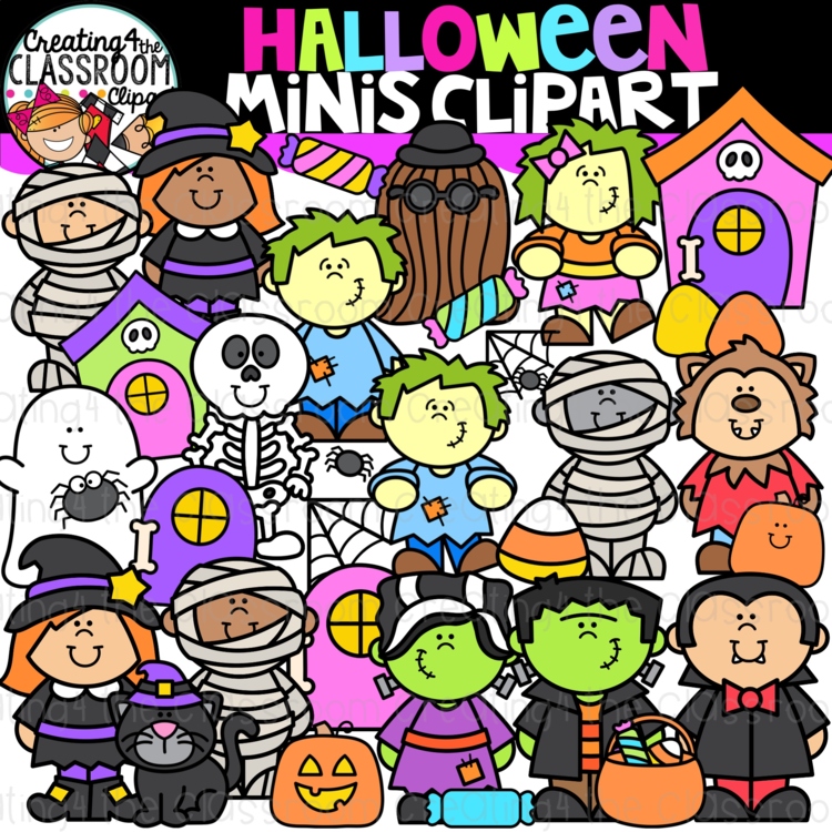 Halloween Minis Clipart | Halloween clipart for activities