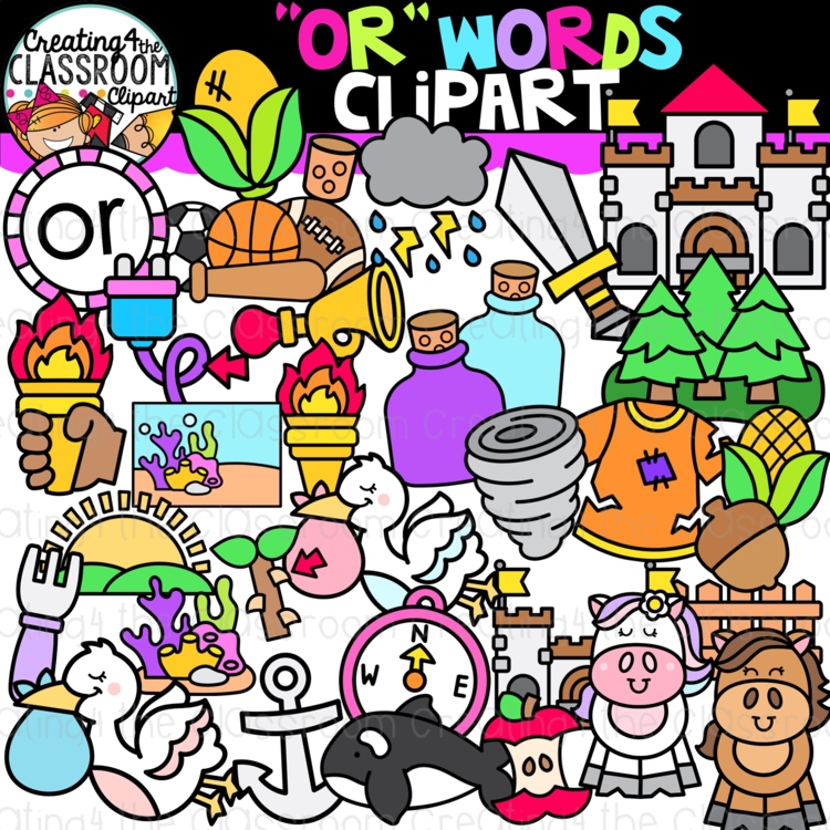 R Controlled Vowels- OR Clipart | Bossy R Clipart