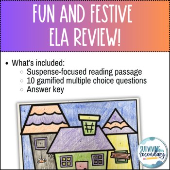 Suspenseful Reading Comprehension Coloring Activity - Halloween-Themed Review, image 3