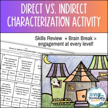 Direct vs. Indirect Characterization Coloring Activity - Halloween-Themed Review, image 2