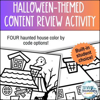 Primary vs. Secondary Sources Coloring Activity - Halloween-Themed Review, image 4