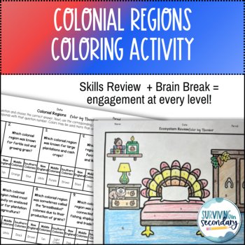 Colonial Regions Coloring Activity - Fall-Themed Resource for American History, image 2