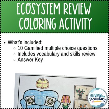 Ecosystem Review Turkey House Coloring Activity, image 3