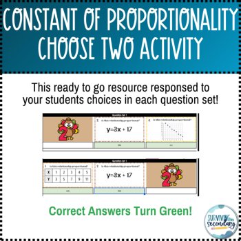 Constant of Proportionality Choose Two Digital Activity, image 3