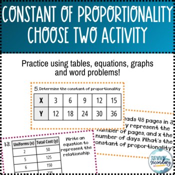 Constant of Proportionality Choose Two Digital Activity, image 4