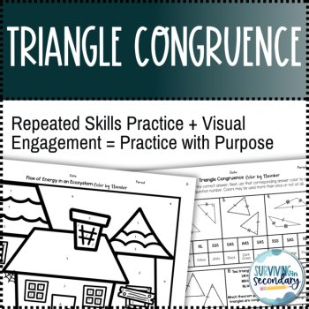 Identifying Triangle Congruence Haunted House Coloring Activity, image 3