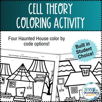 Cell Theory Haunted House Coloring Activity, image 3