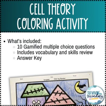 Cell Theory Haunted House Coloring Activity, image 4