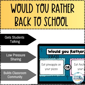 Would You Rather Back to School Ice Breaker Activity, image 2