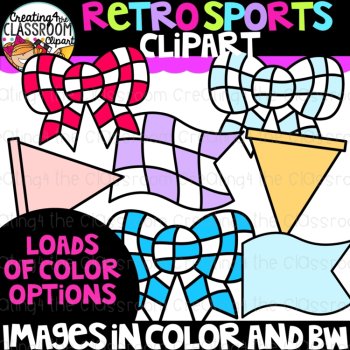 Retro Sports Clipart | Groovy Sports clipart for decor and worksheets, image 3