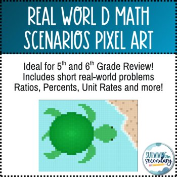 Simple Real World Math Scenarios Pixel Art | Self-Checking Digital Resource, image 3