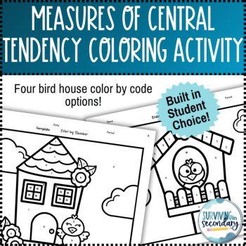 Measures of Central Tendency Birdhouse Coloring Activity, image 4