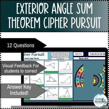 Exterior Angle Sum Theorem Digital Resource Cipher Pursuit, image 2