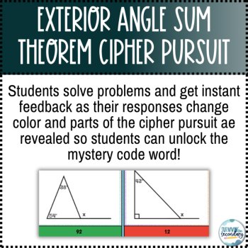 Exterior Angle Sum Theorem Digital Resource Cipher Pursuit, image 3