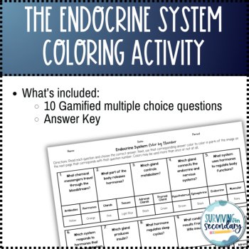 Endocrine System Birdhouse Coloring Activity, image 3