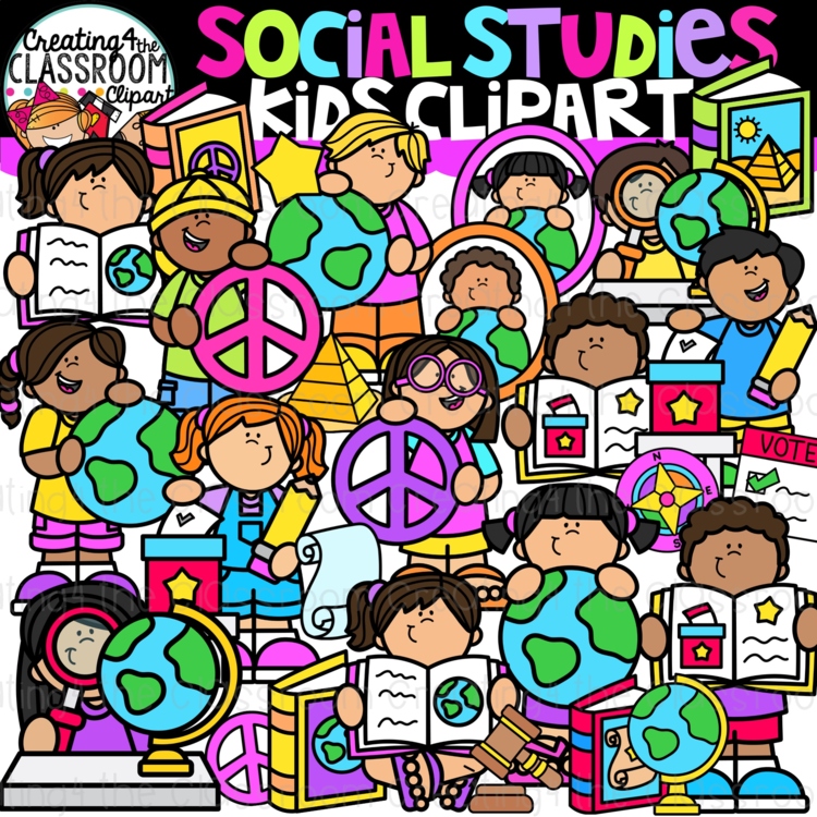 Social Studies Kids Clipart | Social Studies Clip Art for Activities, Worksheets