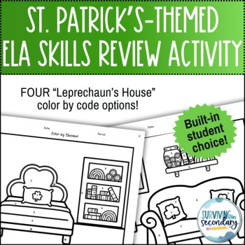 Complete Sentences vs. Fragments St. Patrick's Day Coloring Activity for ELA, image 4